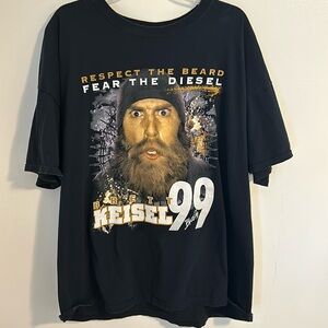 Y2K Pittsburgh Steelers Brett Keisel Black T-shirt Size 3XL
